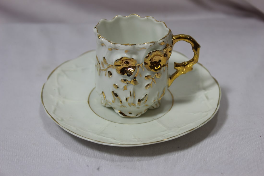 A Vintage Cup and Saucer: cup= 2 1/4" tall