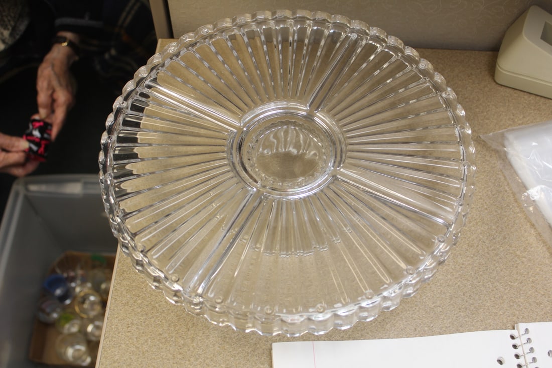 Crystal Cake Plate: boxed - 12 inches in diameter