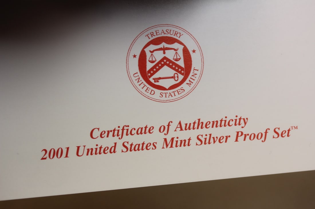 2001 US Mint Silver Proof Set - 6