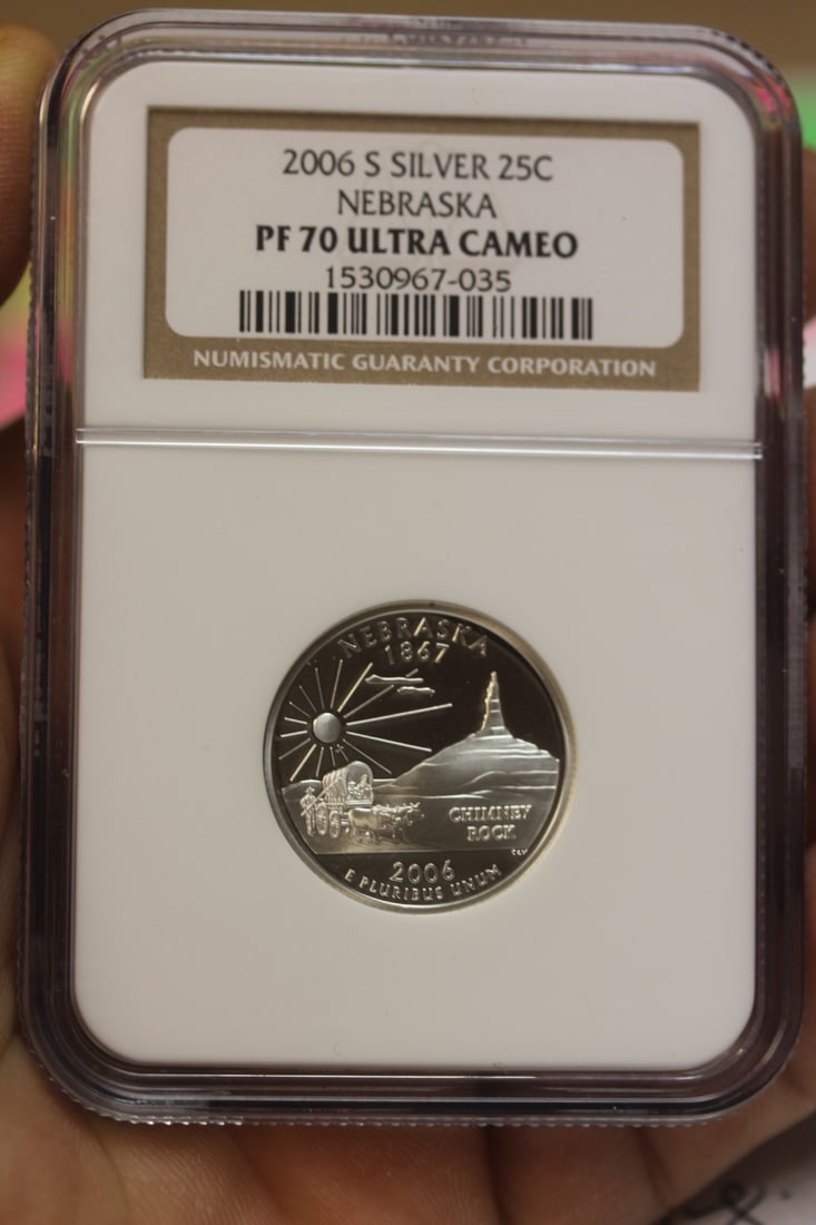 Ultra cameo silver quarter: NGC graded PF 70, highest graded