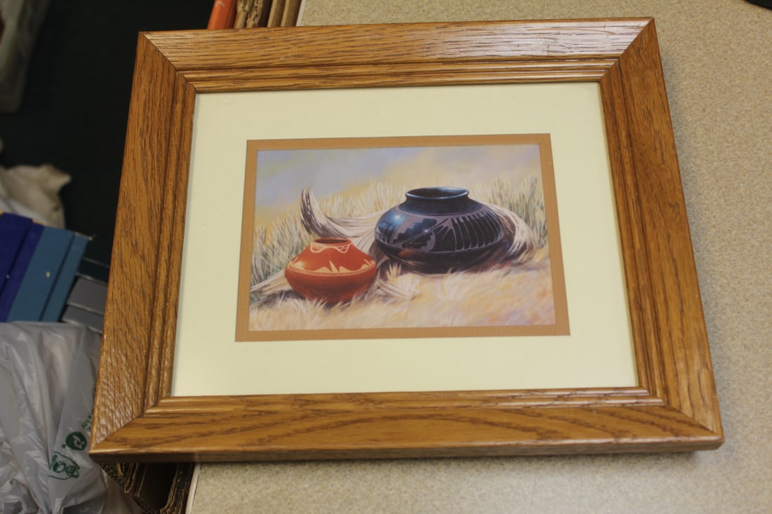 A Daniel Yazzie Frame Print: overall= 12 1/4" x 10 1/4"