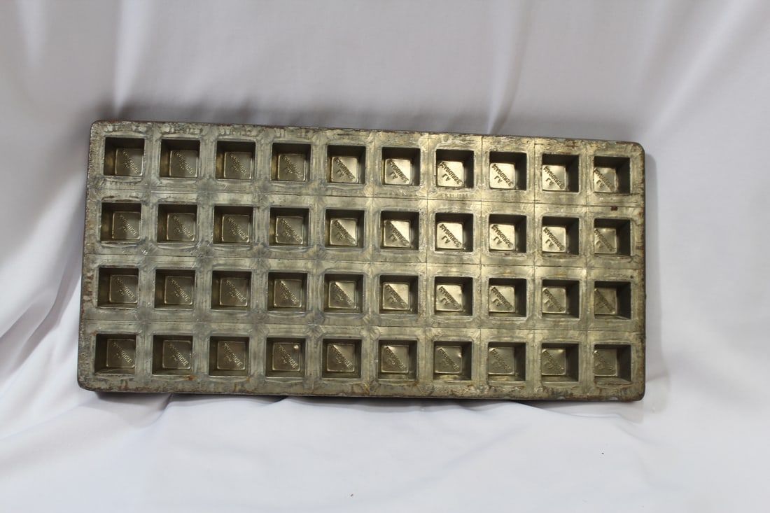 A Vintage Chocolate Mold: from the early 1900's - 13 1/4" x 6 1/4" - pewter? Lead? Cast iron?