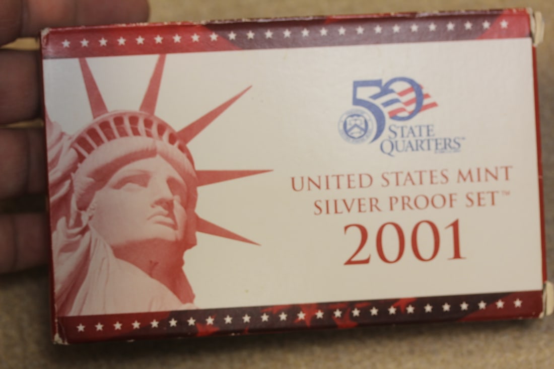 2001 US Mint Silver Proof Set: as shown on photos