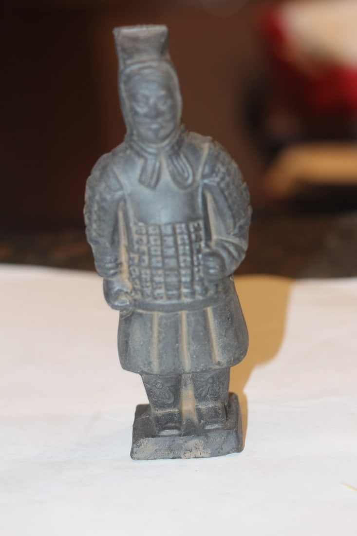 Chinese Decorative Terracotta Figurine: 5" tall