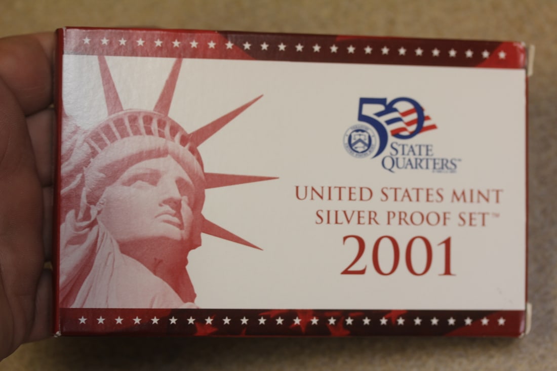 2001 US Mint Silver Proof Set: as shown on photos
