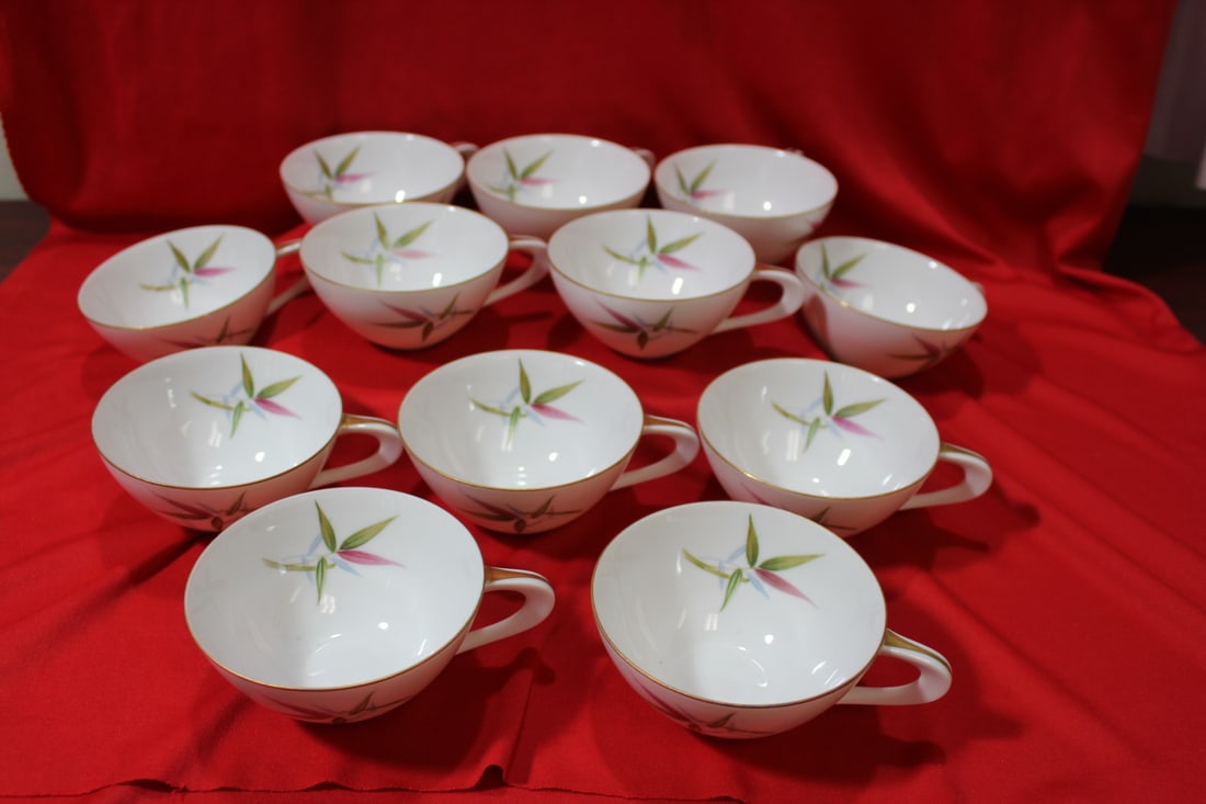 Lot of 12 Japanese Teacups: 4 inches in diameter, not counting the handle