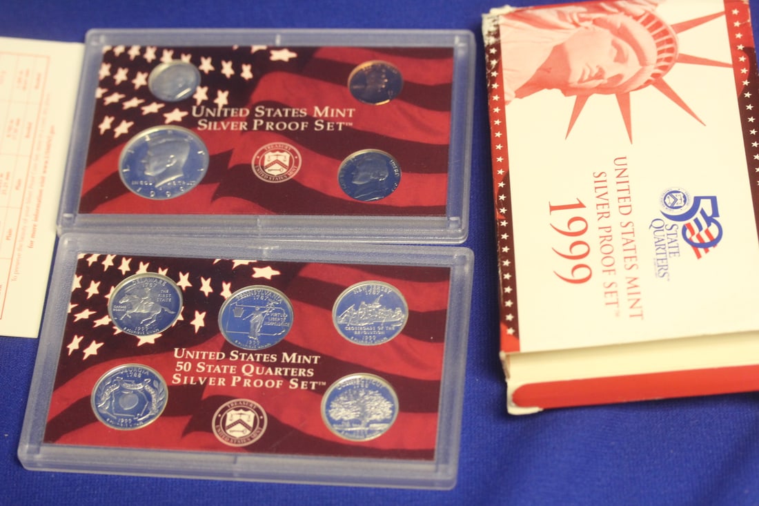 1999 US Mint Silver Proof Set: as shown on photos