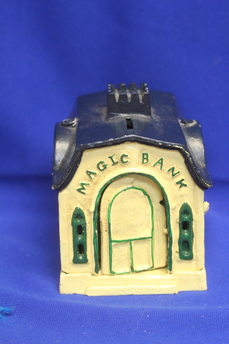 A Cast Iron Bank: 5 1/4" tall