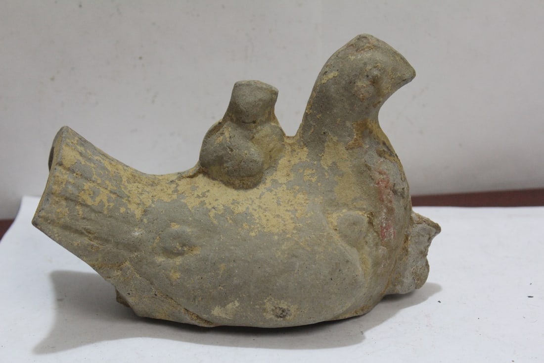 A Han Tang Dynasty Earthenware: 7 inches in length - traces of polychrome still exists