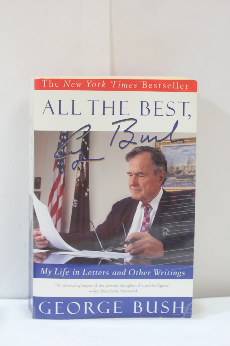 A Signed George Bush Softcover Book: hand signed inside