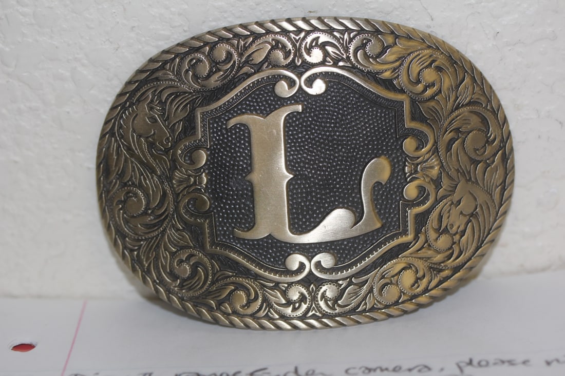 Letter "L" Belt Buckle: 3 3/4" long