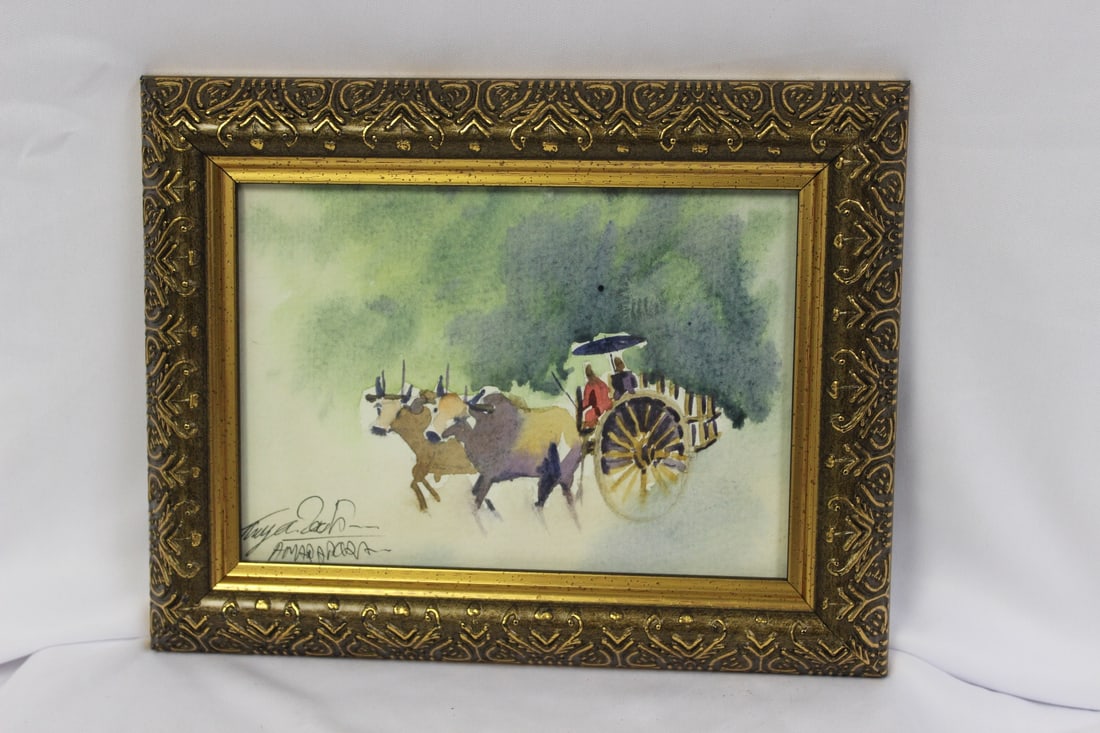 A Signed Watercolour: overall=9" x 7 3/8"