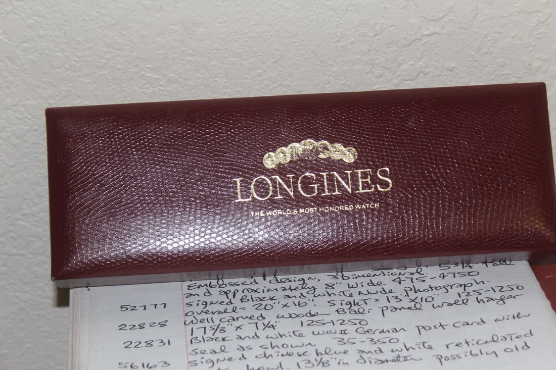 Empty Longines Watch Case: 8 5/8" long