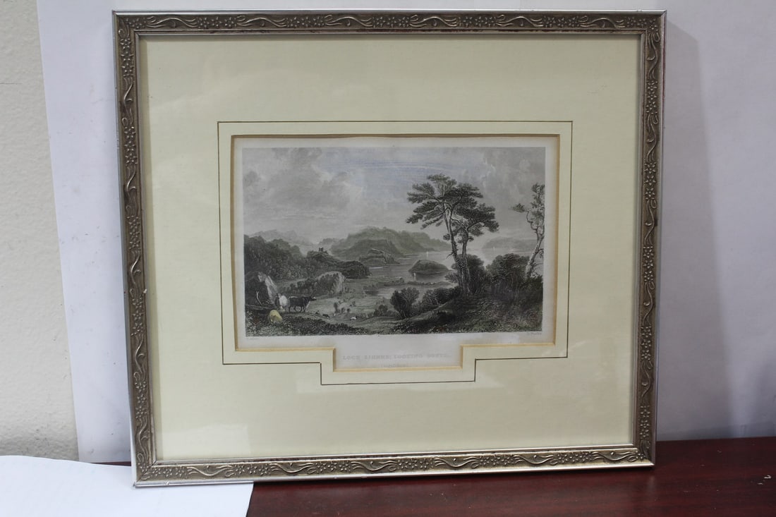 Loch Linnhe Engraving: Framed - overall= 12 1/2" x 11"
