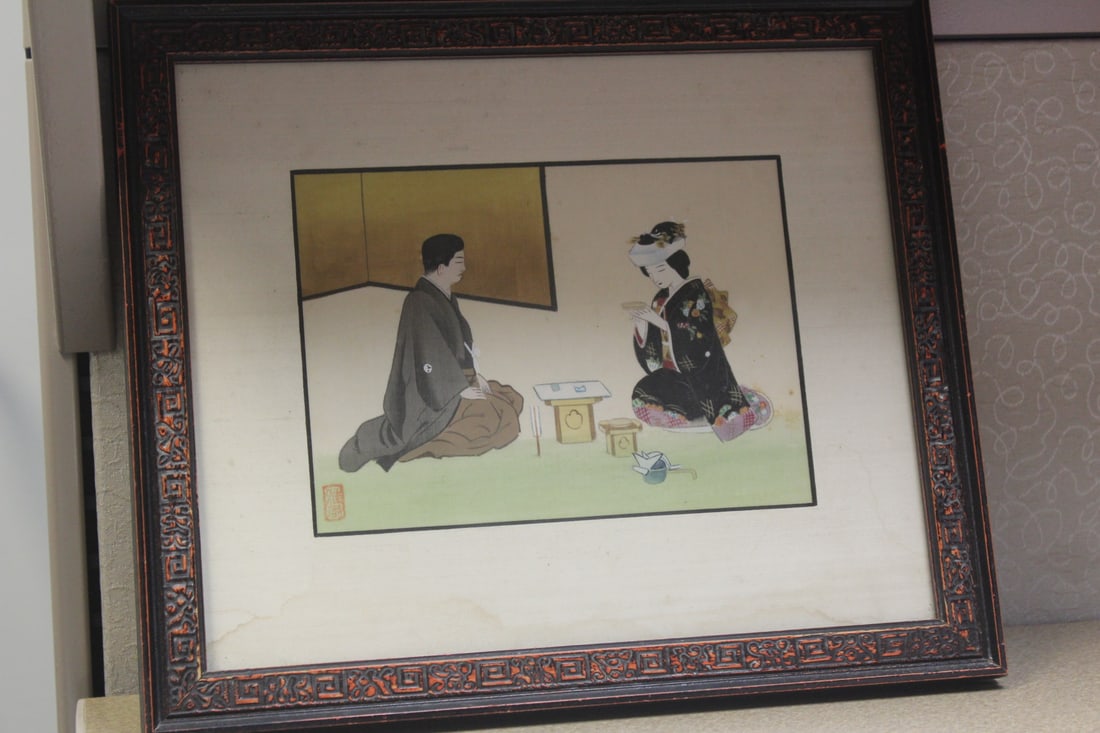 Antique/Vintage Japanese Painting on Silk (1 of 4)