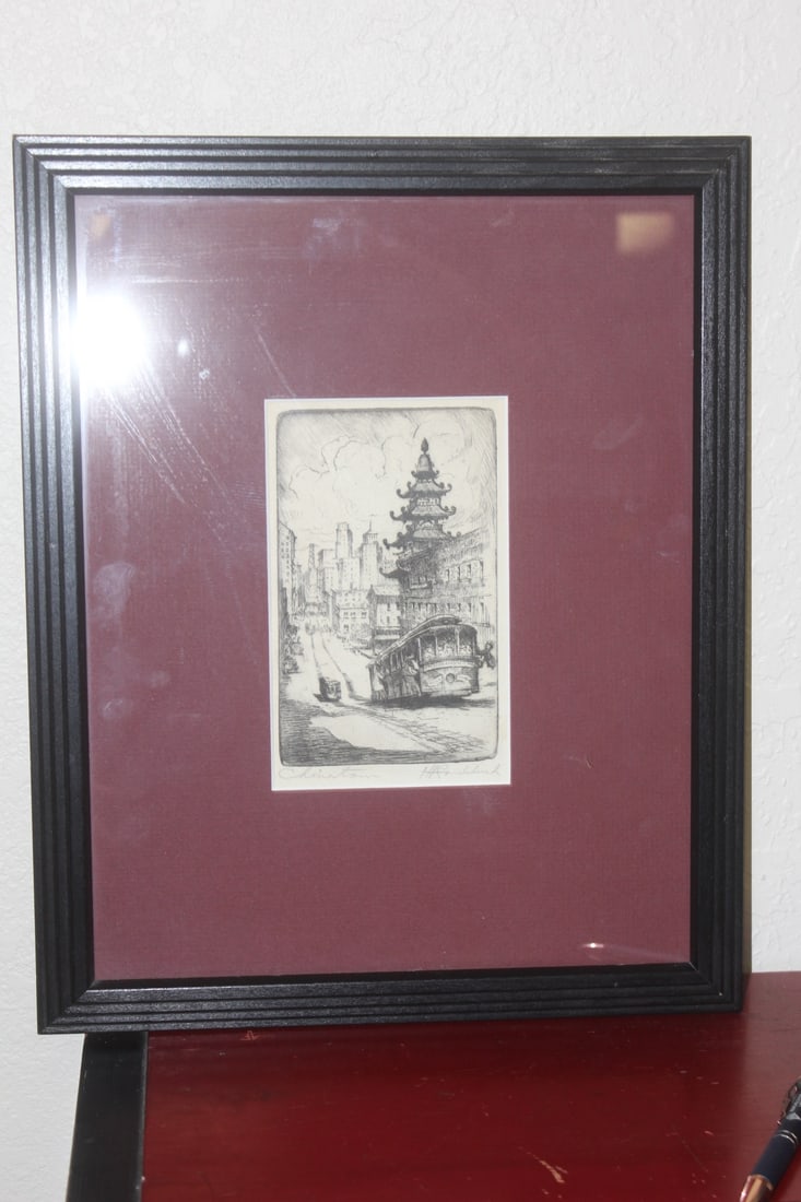Signed Harriet Roudebush Engraving (1 of 3)