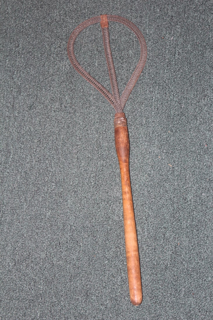 Old, Wooden Handle Fishing Net: 24 inches long