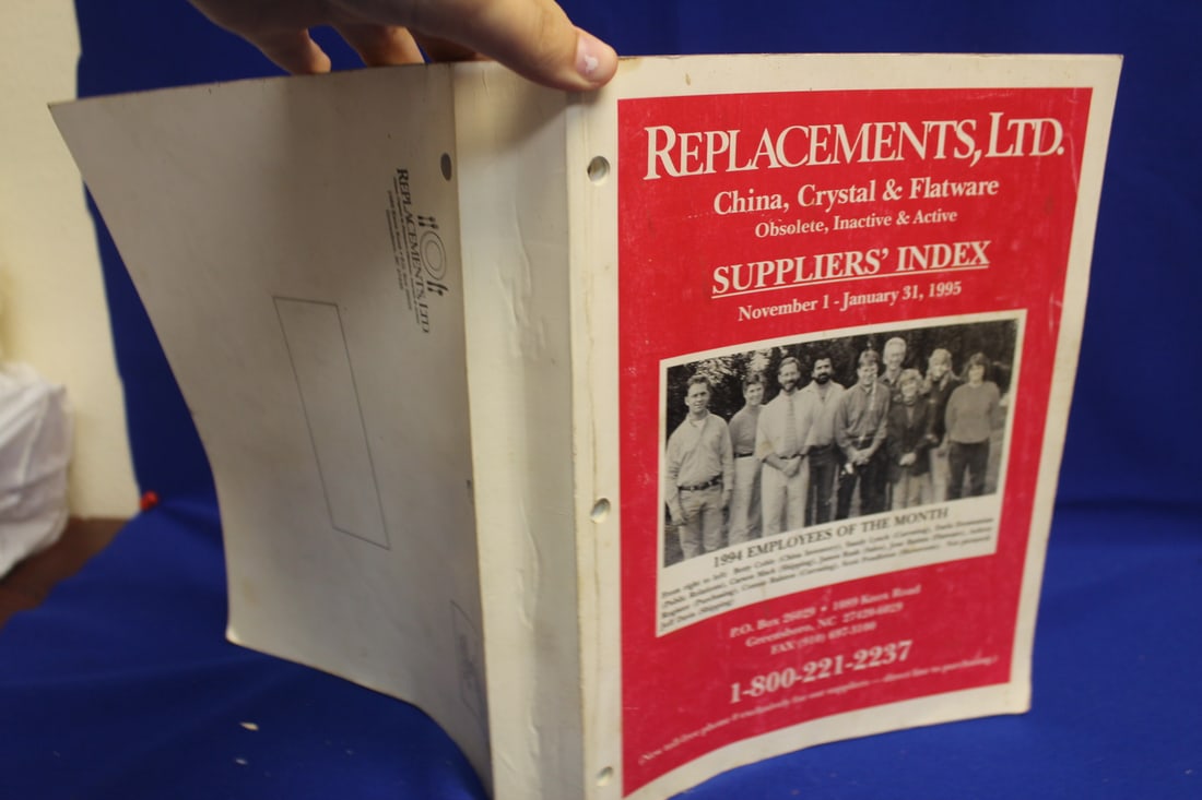 Softcover Book: Replacements LTD Supplier's Index: as shown