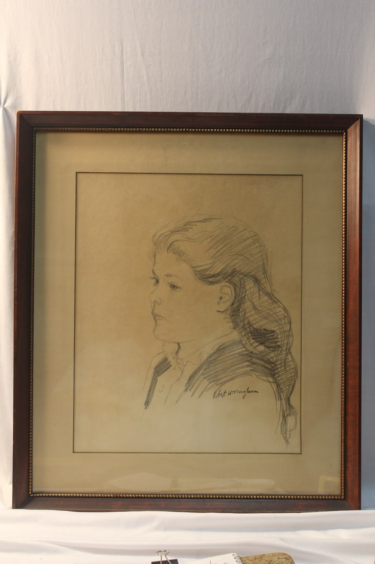 A Signed Pencil Etching: overall= 19 1/2" x 22 3/4"