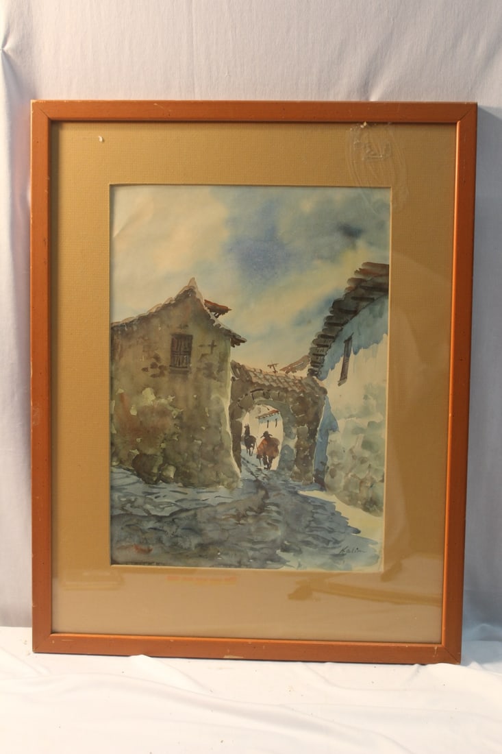A Watercolor by Kalin: probably 1960's - 21" x 16 1/4"