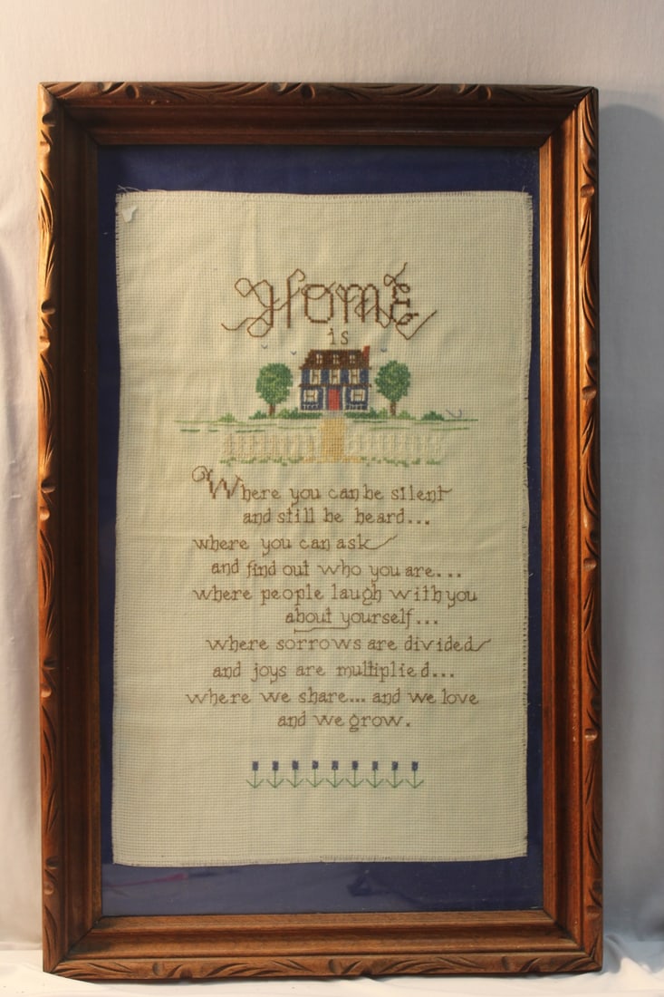 A Framed Needlepoint: 17" x 27"