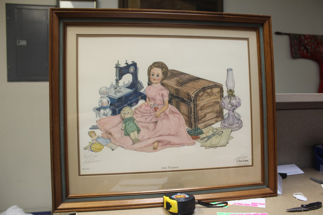 Signed Don Ensor Print: Limited edition - framed - overall= 27" x 23"