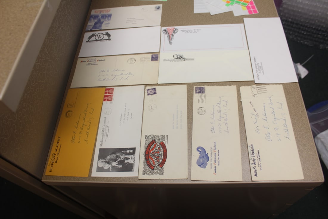 Lot of 2 Circus Envelopes: as shown