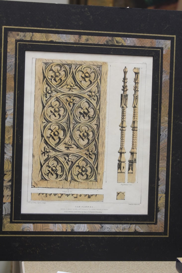 Pugin's Gothic Ornaments: lithograph - unframed