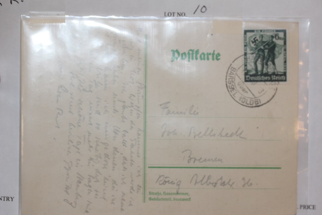 World War II Germany Post Card: as shown on photos