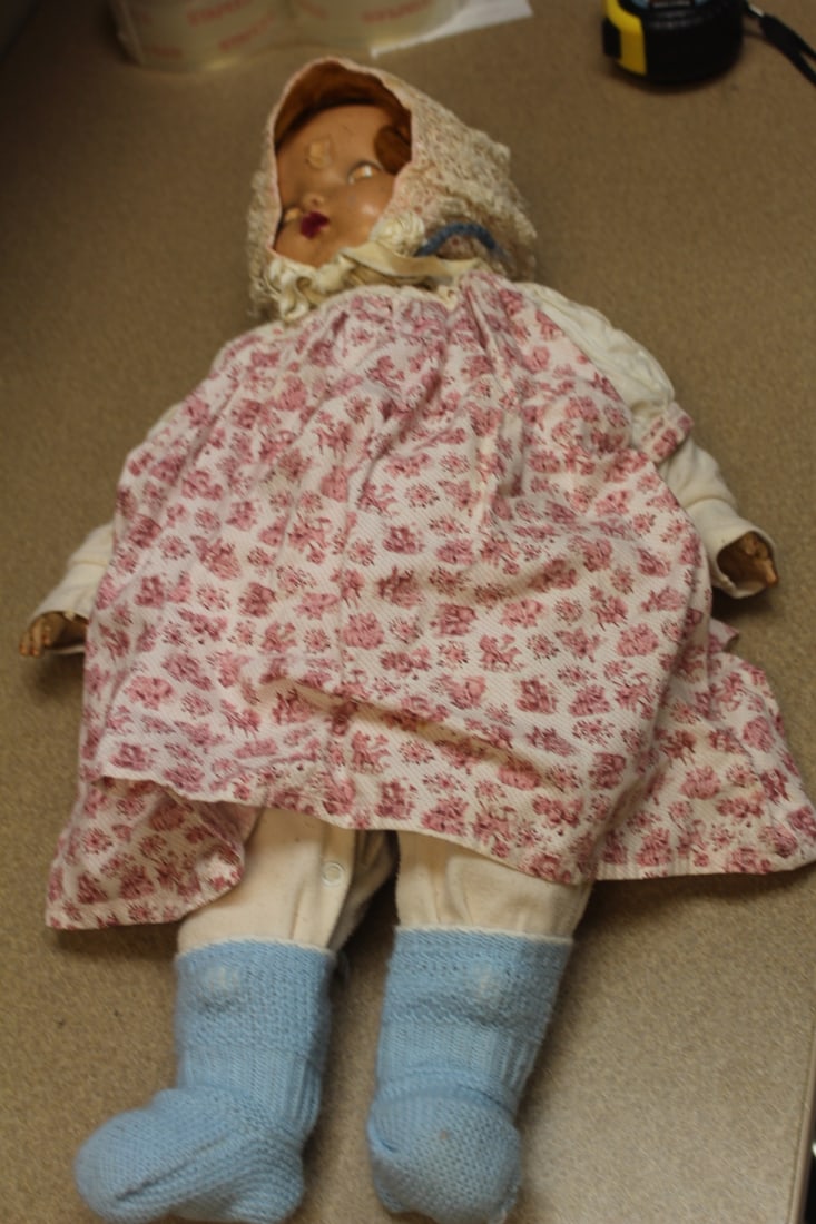 Horsman Doll: 21 inches tall - vintage - missing finger