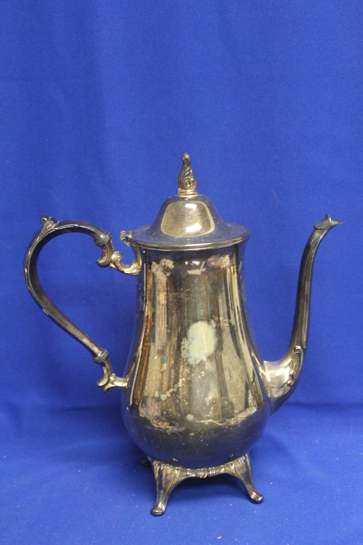 Silverplate Chocolate Pot: 11 inches tall - 19th century