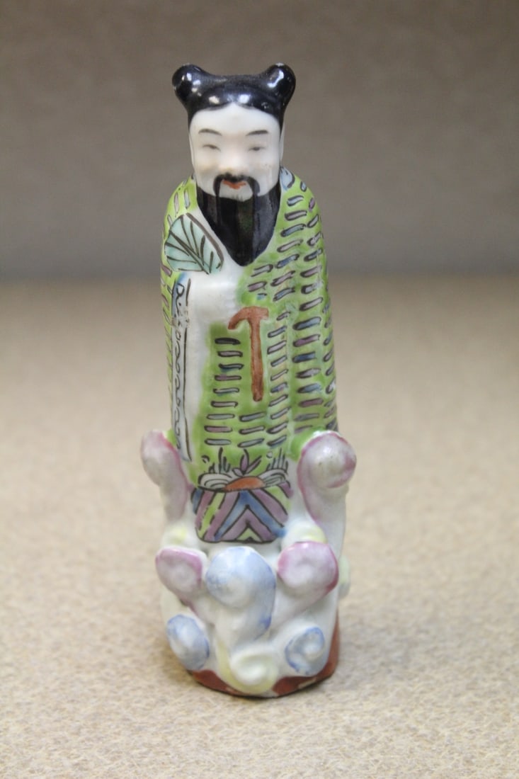 Antique Chinese Porcelain Figurine: marked "China" - early 1900s - 5 5/8" tall