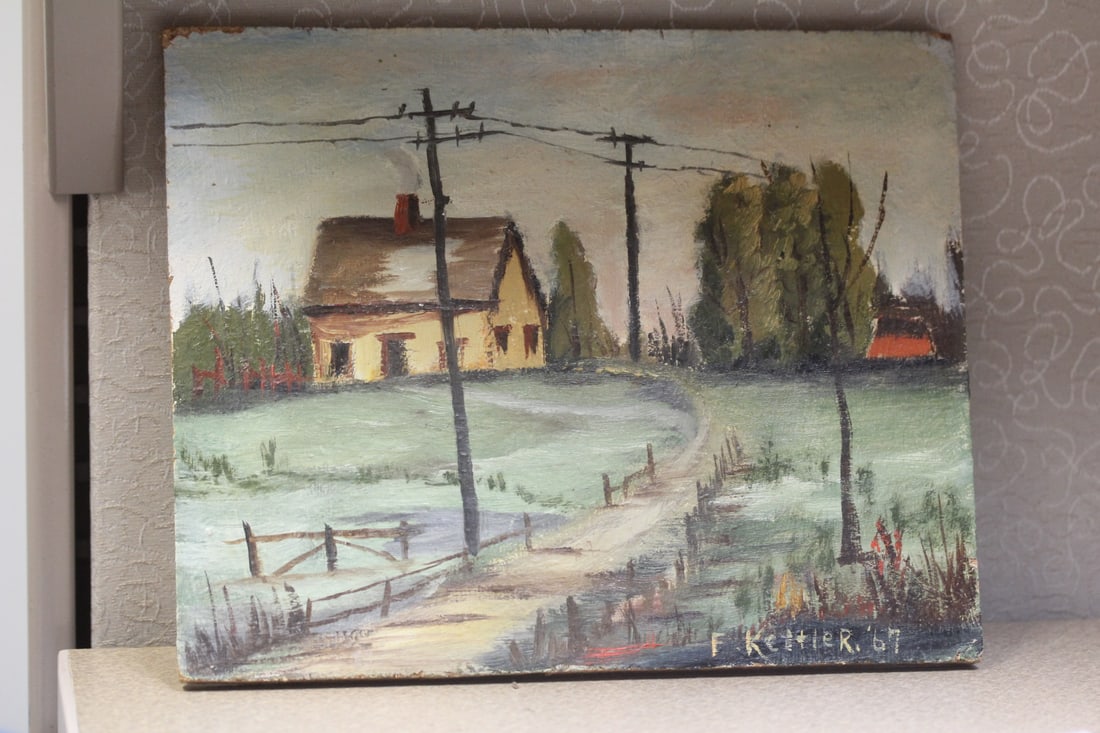 Oil on Wood: signed: Kehler - unframed - overall= 8" x 10"