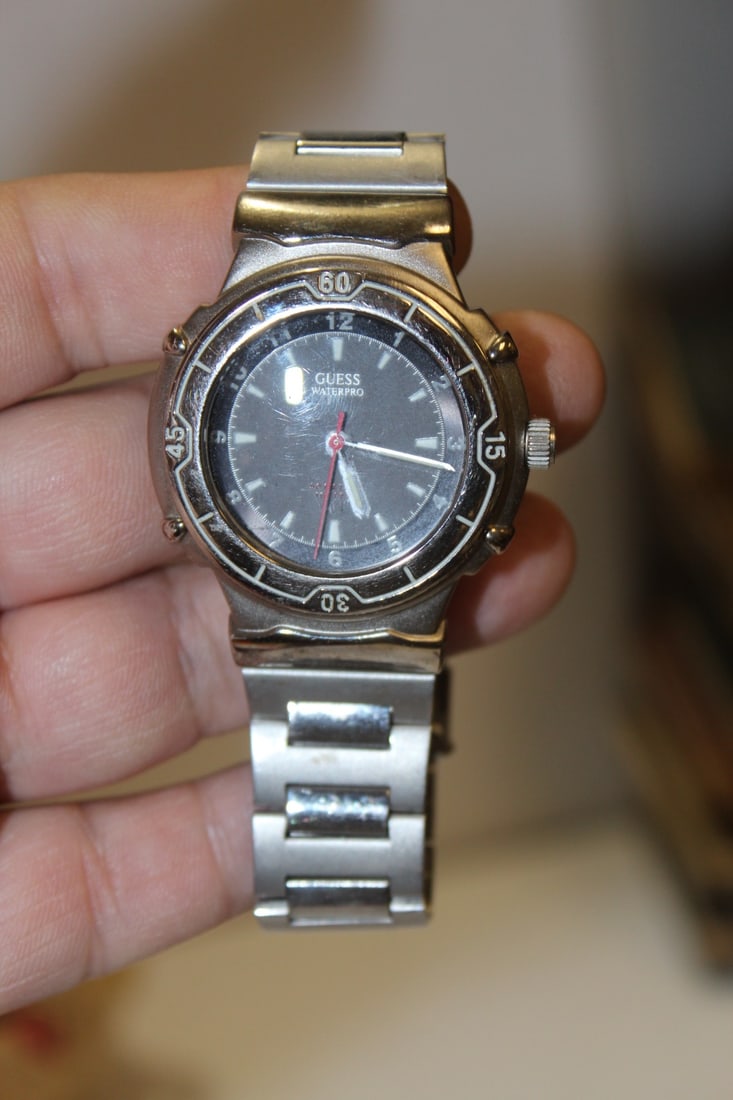 A Guess Watch: currently running