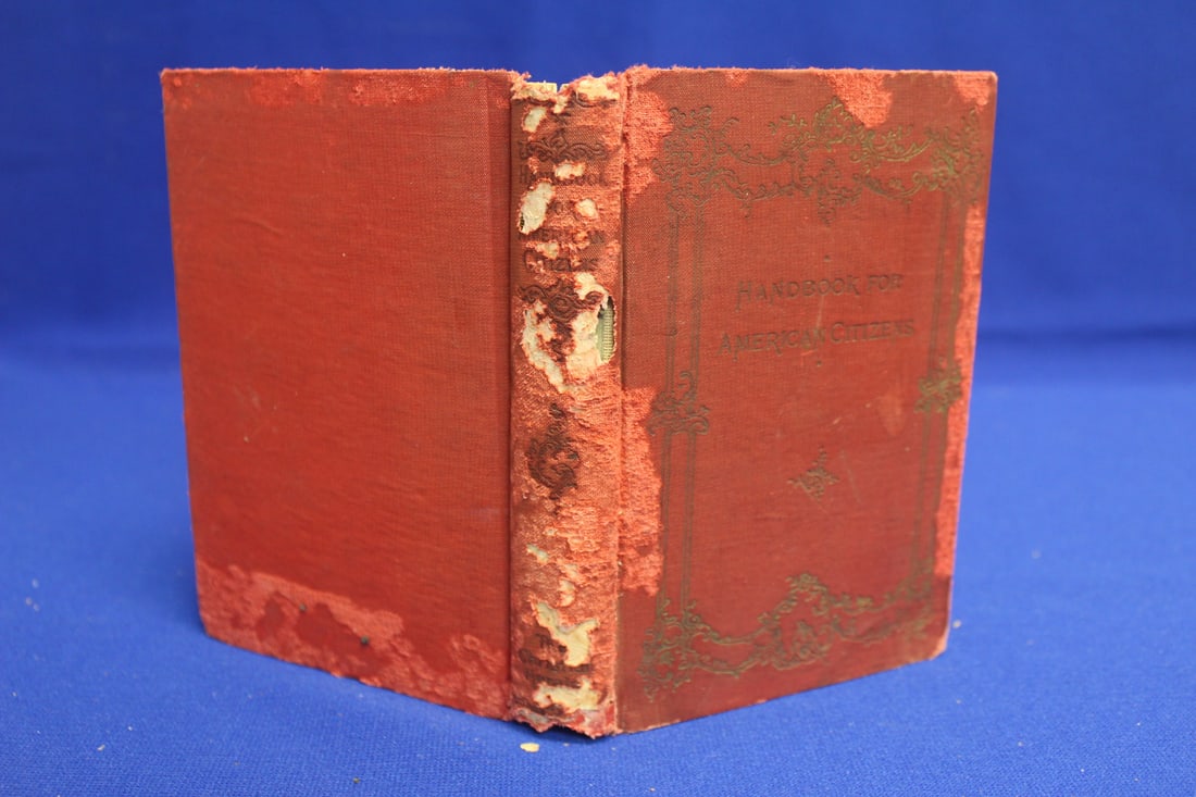 Hardcover Book: Handbook for American Citizens: rare book - binding as found