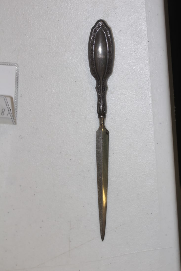 Sterling Handle Letter Opener: 7 1/4" long