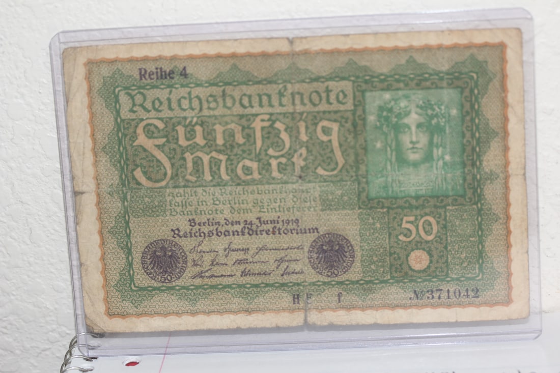 1919 German 50 Mark Note: as shown