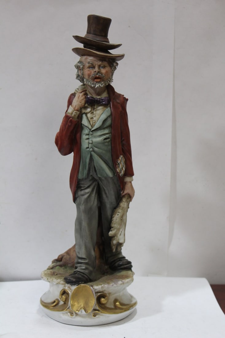 A Capodimonte Hobo Figurine: 13 3/4" tall