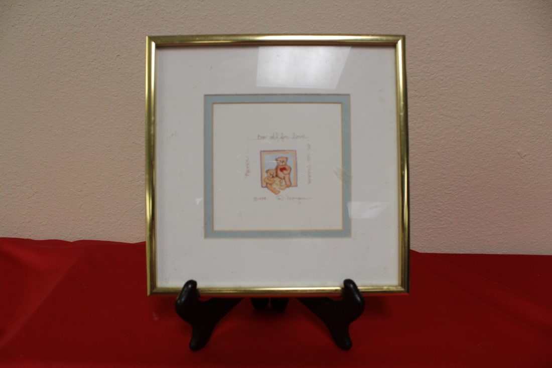 D. Margam Teddy Bear Print: 8 1/2" x 8 1/2" square
