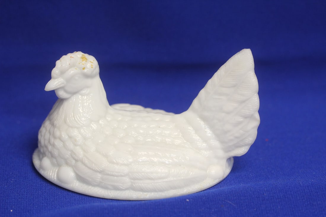 A Milk Glas Candy Dish Top Only: 5 inches across