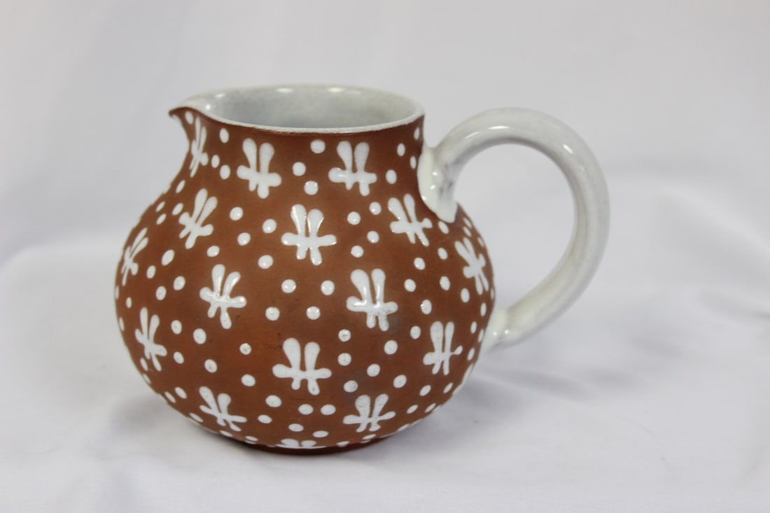 Retro Style Ceramic Pitcher: 4" tall