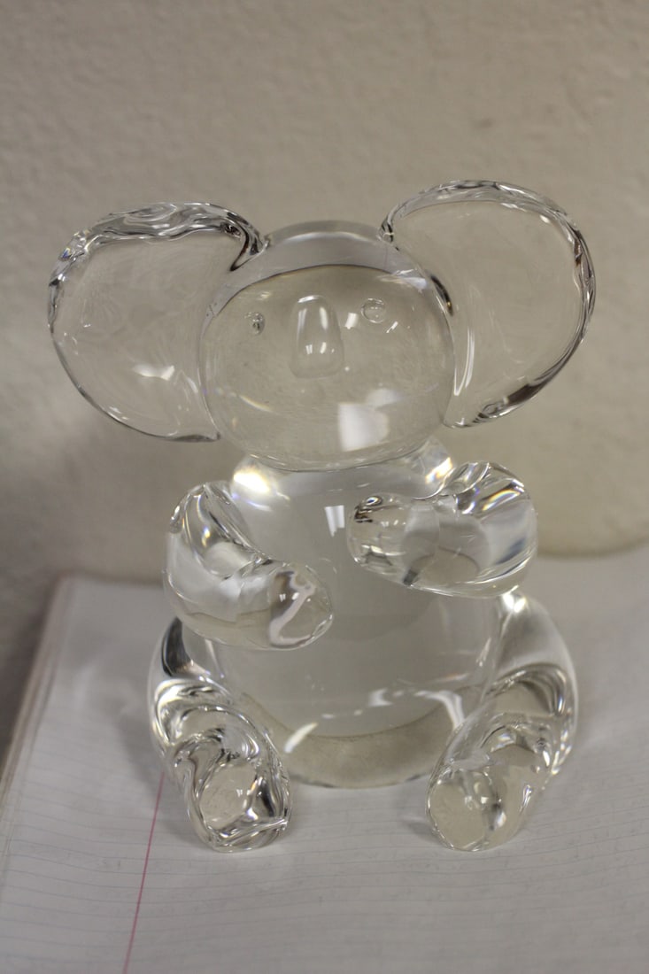 Signed Steuben Koala Bear: 6" tall