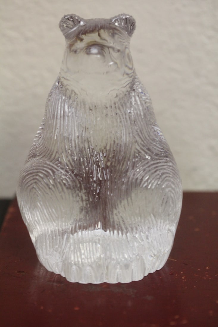 Signed Waterford Polar Bear: 4 1/2" tall