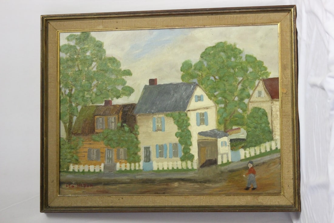 Oil on Board by Leo Hogen: artist signed in the left corner - overall= 27 1/4" x 21 1/4"