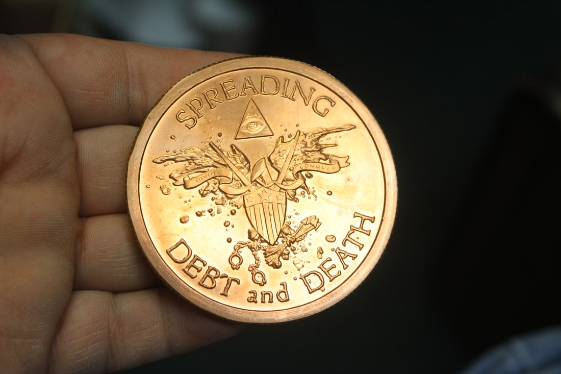5 Ounces Copper Coin: as shown