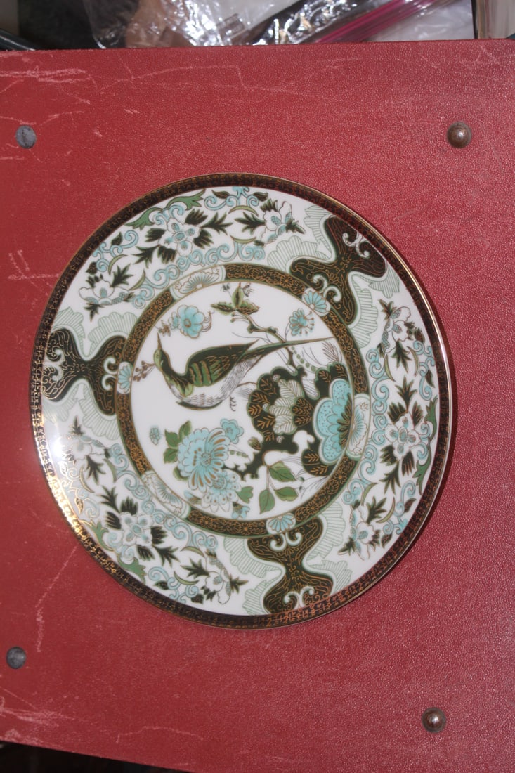 Oriental Porcelain Peacock Plate: 10 5/8" in diameter