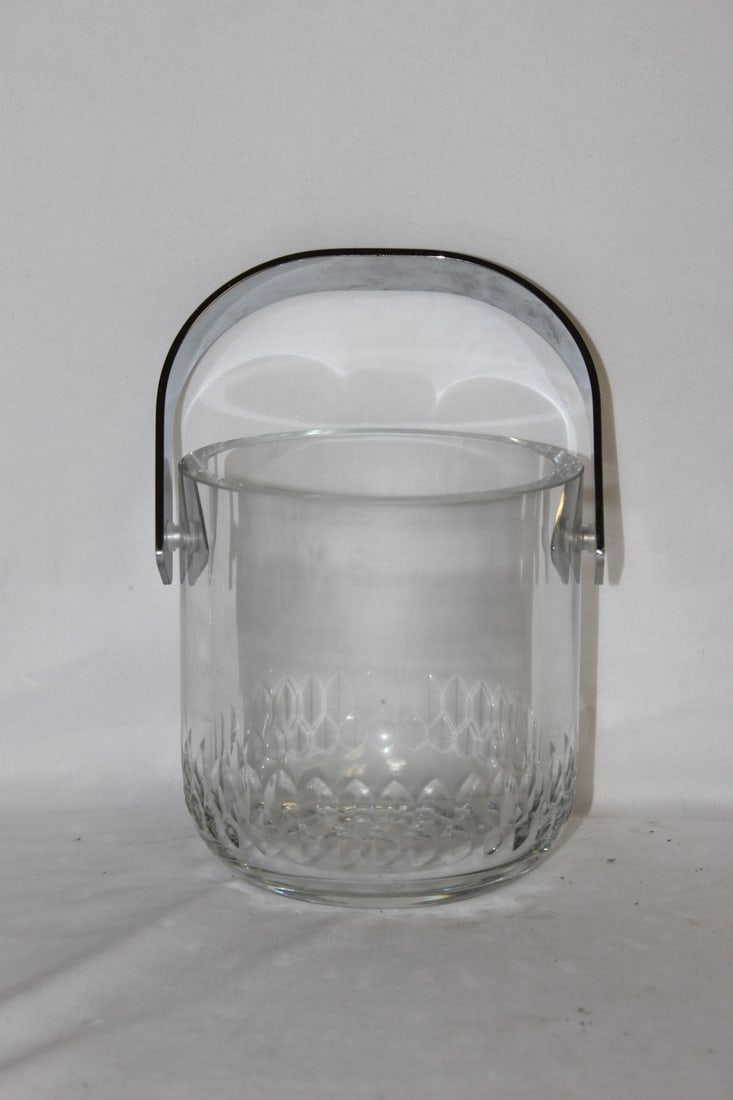 A Cut Glass Crystal Ice Bucket: 5 1/2" tall
