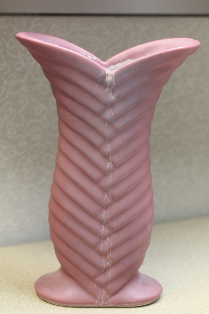 Large Van Briggle Vase: 10 1/8" tall