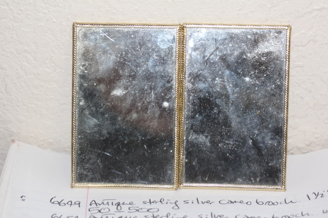 Pair of Personal Mirrors: 3 5/8" across each