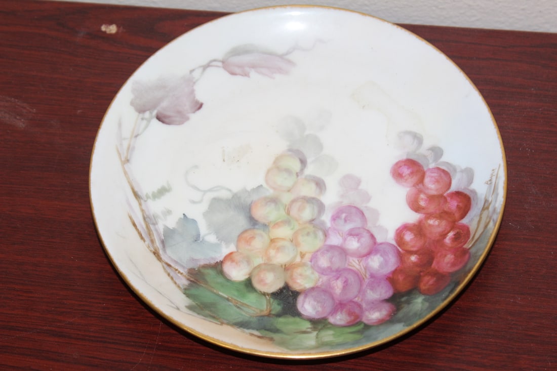 A Bavarian Hutschenreuther Selb Handpainted Plate: Artist signed - 8 1/4" in diameter